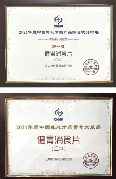 全國首批!華潤江中入圍中國OTC品牌集群