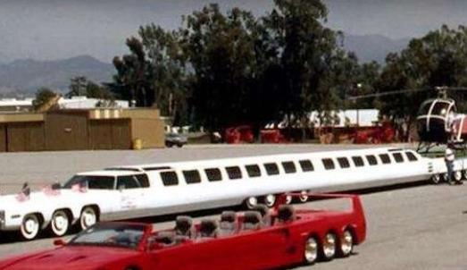 世界上最長的汽車 30.5米里面有游泳池和直升機停機坪