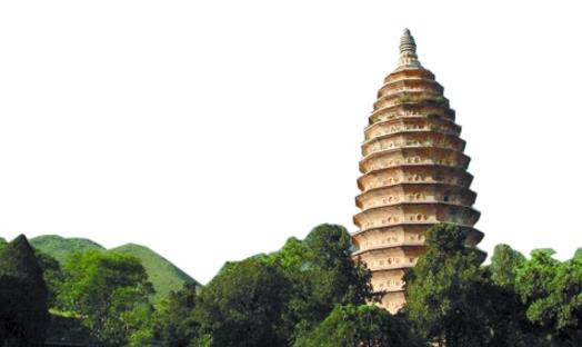 中國最早的密檐式磚塔 嵩岳寺塔建于公元509年