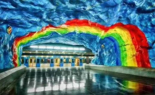 世界上最奇幻的地鐵 斯德哥爾摩地鐵 108公里長的地下藝術展館