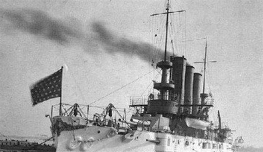 世界上最早采用渦輪引擎的裝甲艦 1897年英國(guó)的“無(wú)畏”號(hào)