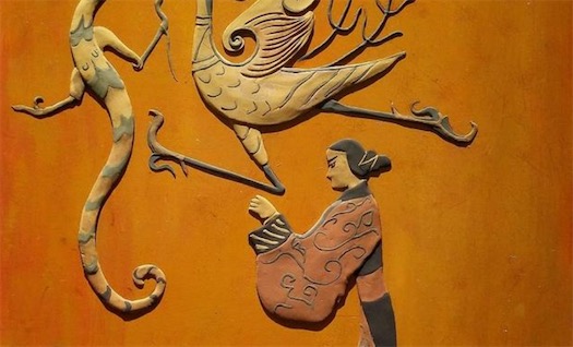 中國最早的帛畫 戰國時期的《人物龍鳳圖》