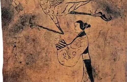 中國最早的帛畫 戰國時期的《人物龍鳳圖》