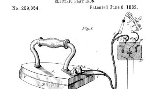 最早的電慰斗 美國亨利在1882年發明