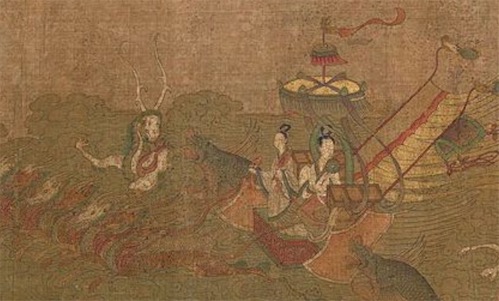 中國最早的文學作品插圖 《洛神賦圖》是東晉顧愷之的畫作