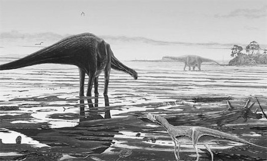 最長的恐龍足跡 美國古生物考察隊發現311米恐龍足跡