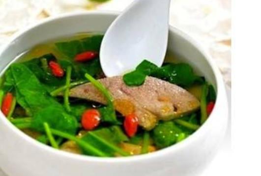 豬肝枸杞菠菜湯 補鐵補血效果好