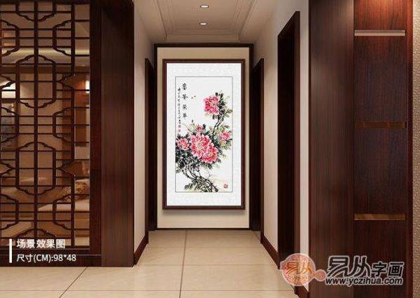玄關裝飾畫掛什么好?名家手繪國畫作品掛家,吉祥又好看