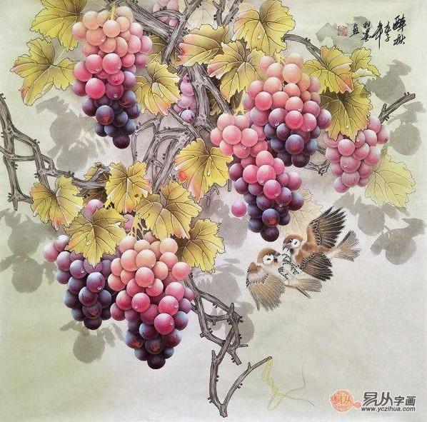 餐廳裝飾什么畫好,好看寓意又好的手繪花鳥畫