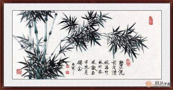 沙發背景墻裝飾掛花鳥畫,古稀高齡畫家石開作品精選